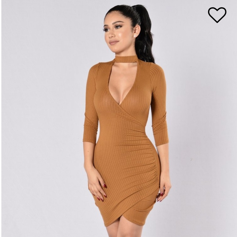 Mustard/Bronze Fashionnova Dress